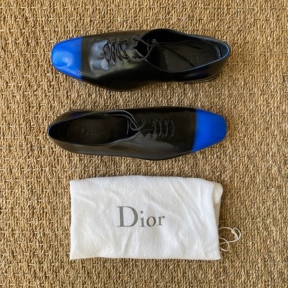 Dior Shoes - Dior Black/ Blue leather lace Oxford